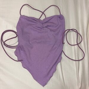 Tie back halter top bandana style
